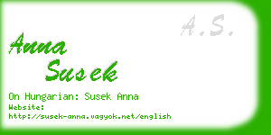 anna susek business card